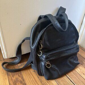 Madewell Black Leather Mini Backpack